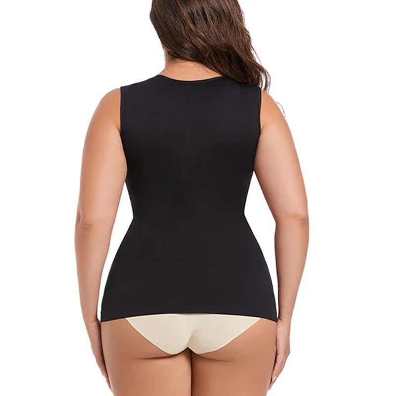 Guudia Shapewear Tanks Women Seamless Tanks Sleeveless Compression Tanks Round Neck Tnak Top Stretchy Camisole Spandex Elastic