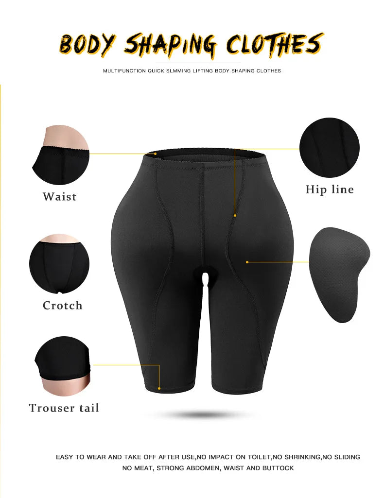 Hip Pads for Women Shapewear Butt Lifter Body Shaper with Butt Pads Hip Padded Shapewear Enhancer to Make Butt Bigger Daily Wear