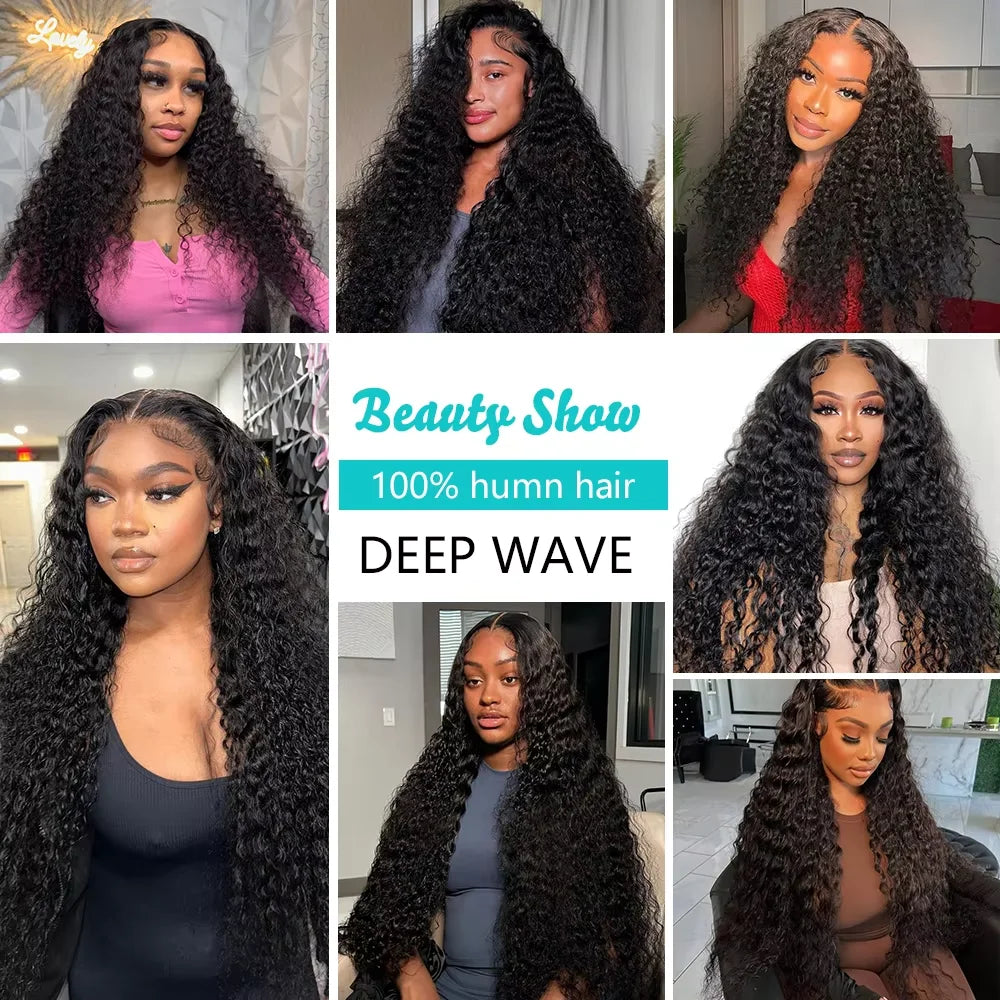 Deep Wave Curly Brazilian Human Hairs  Extensions