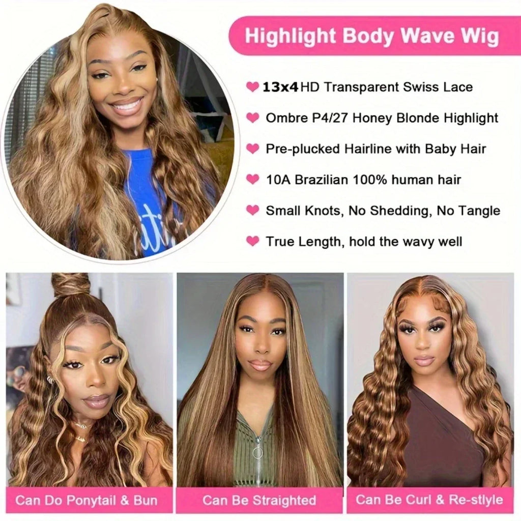 Highlight Body Wave Brazilian Human Hairs