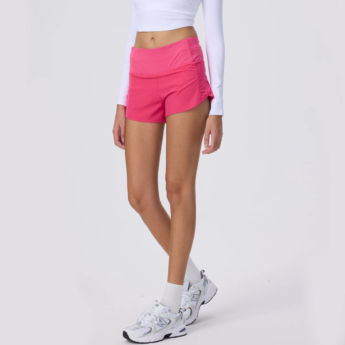 Summer Sports Yoga Wear Light-speed Dry Running Shorts Casual High-waisted Anti-walking Gym Sneakers Cycling Training Clothing