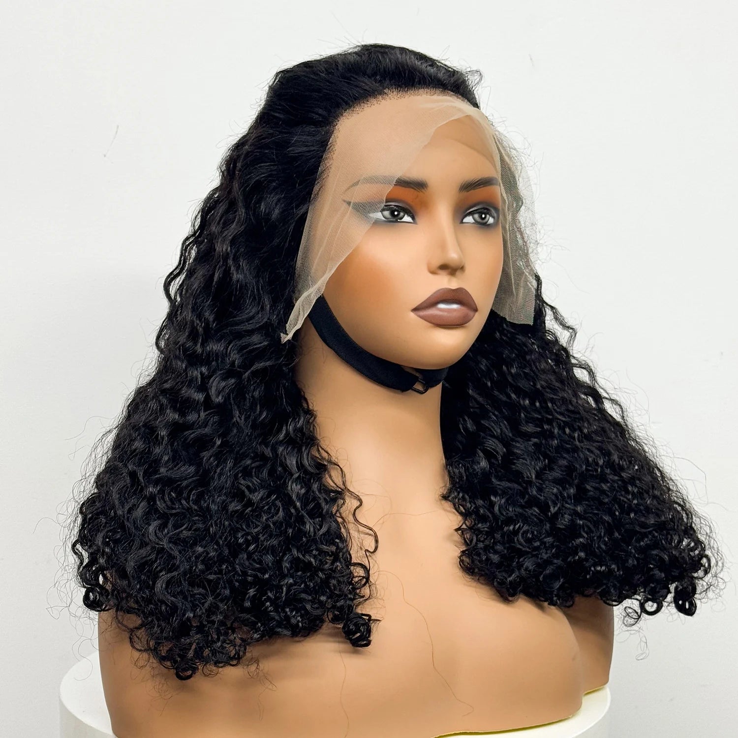 12-22 Inch 280% Density Human Hair Wigs Water Wave Curly Wigs 13x4 Transparent Lace Front Human Hair Wigs For Black Women