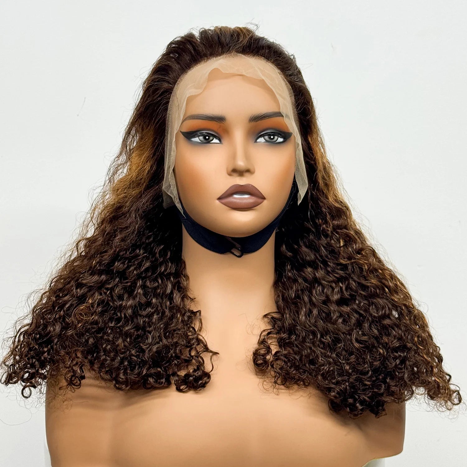 12-22 Inch 280% Density Human Hair Wigs Water Wave Curly Wigs 13x4 Transparent Lace Front Human Hair Wigs For Black Women