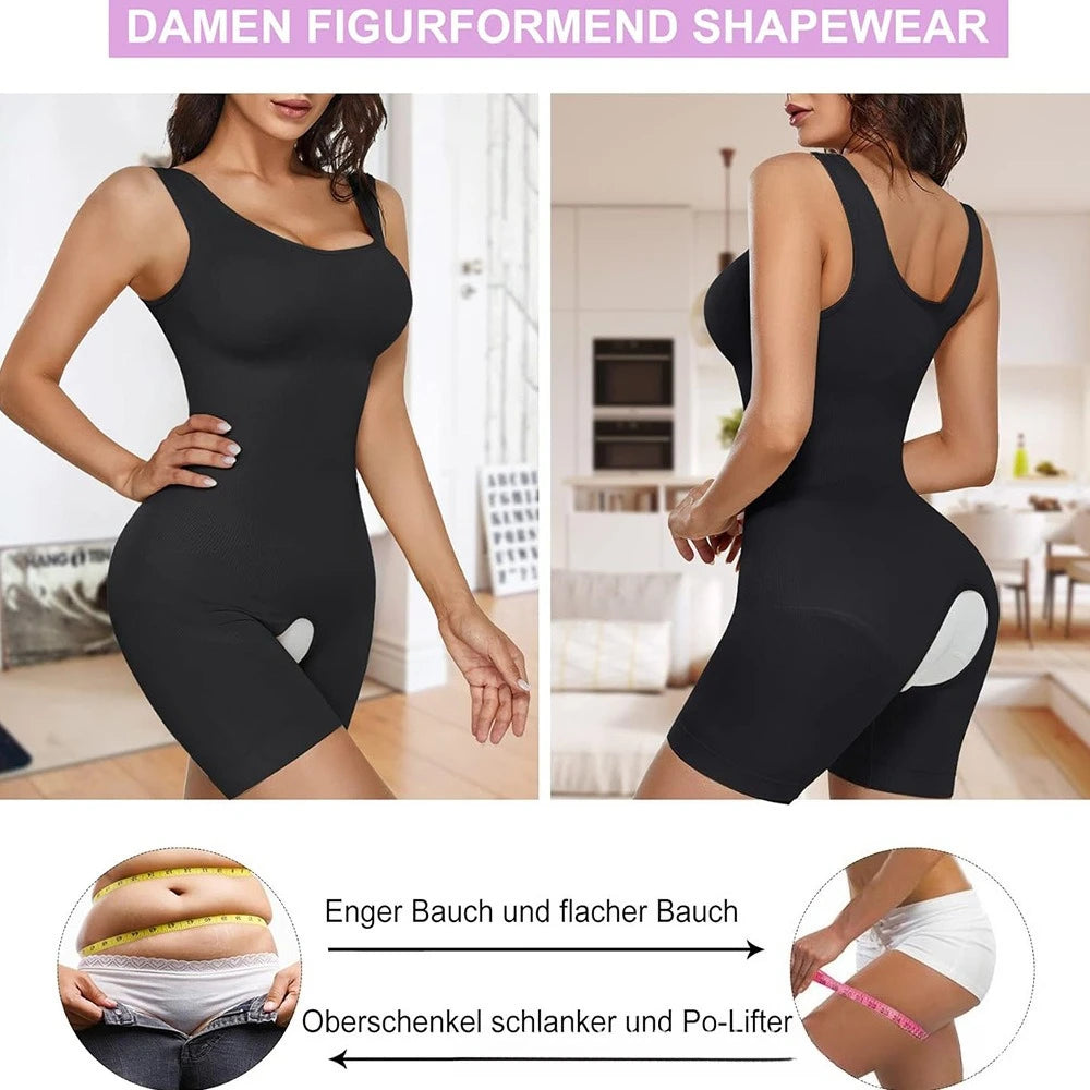 Shapewear One-Piece Body Sculpting Underwear Large Size Hip Lifting Tummy Control Open Bottom Briefs Comfortable Underwear