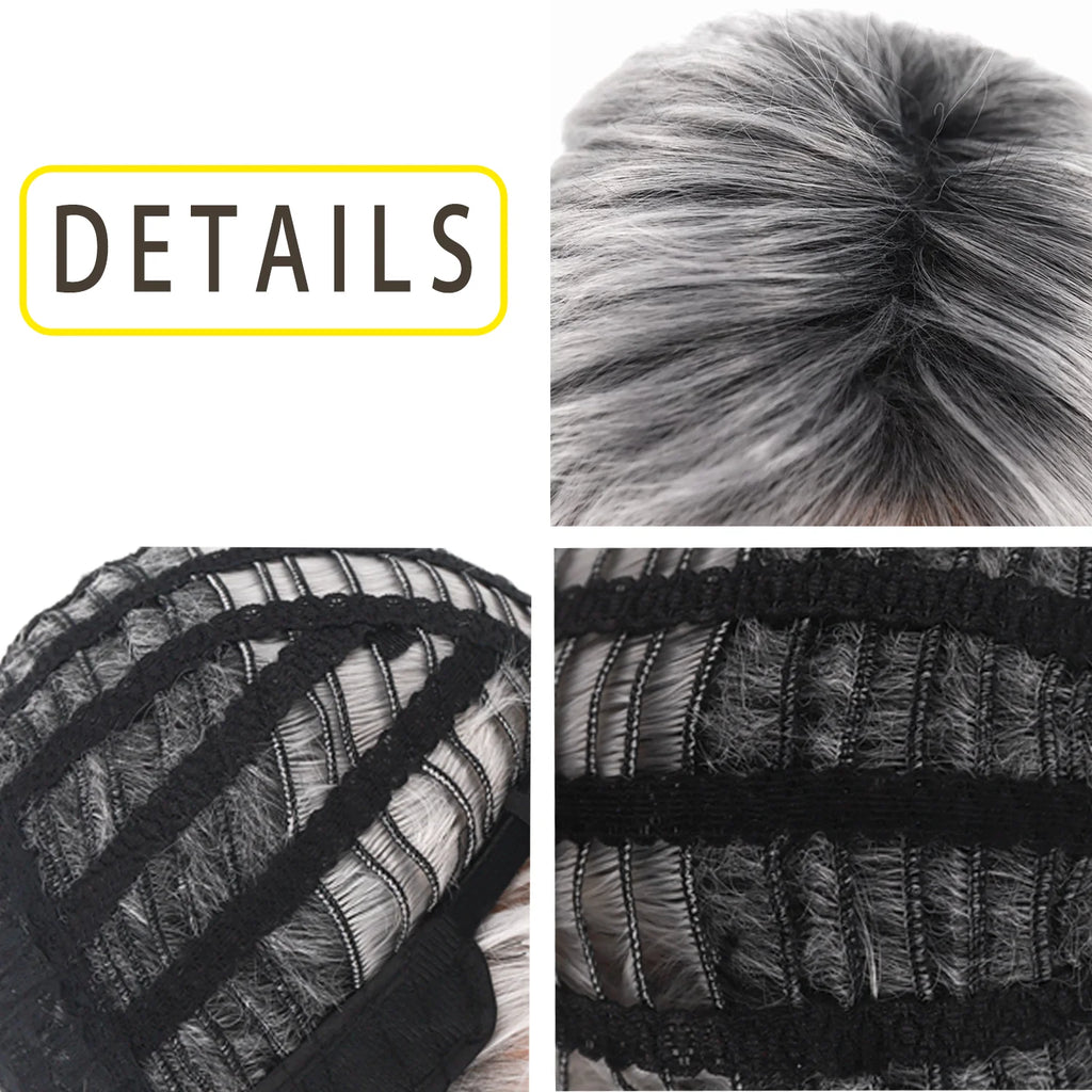 8 Styles Mullet Wigs for Men 70s 80s Costumes Fancy Party Accessory Cosplay Hallowmas Performance Synthetic Wig