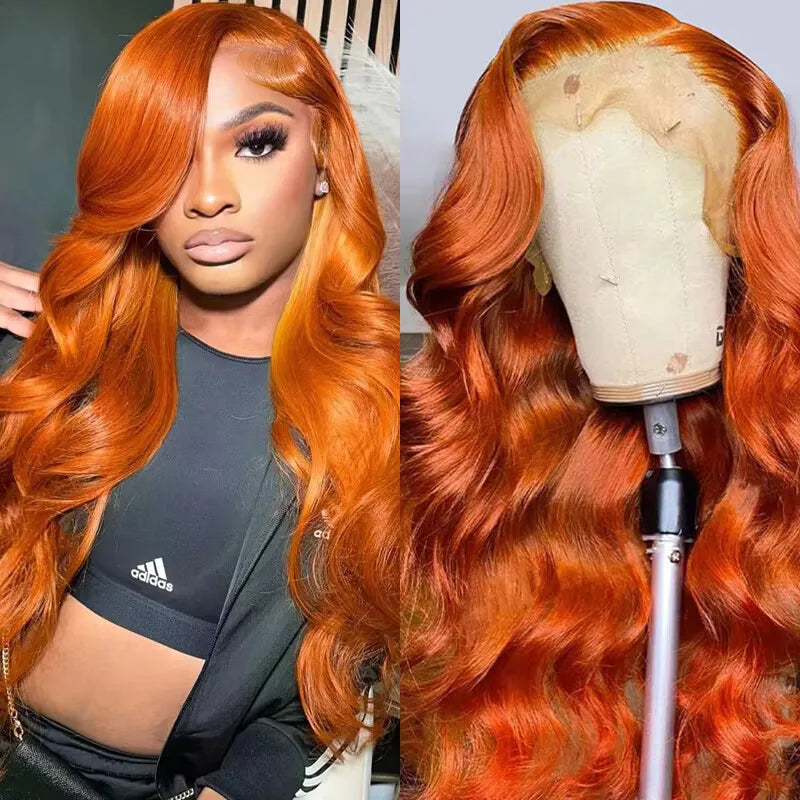 Orange Ginger Body Wave Brazilian Human Hairs