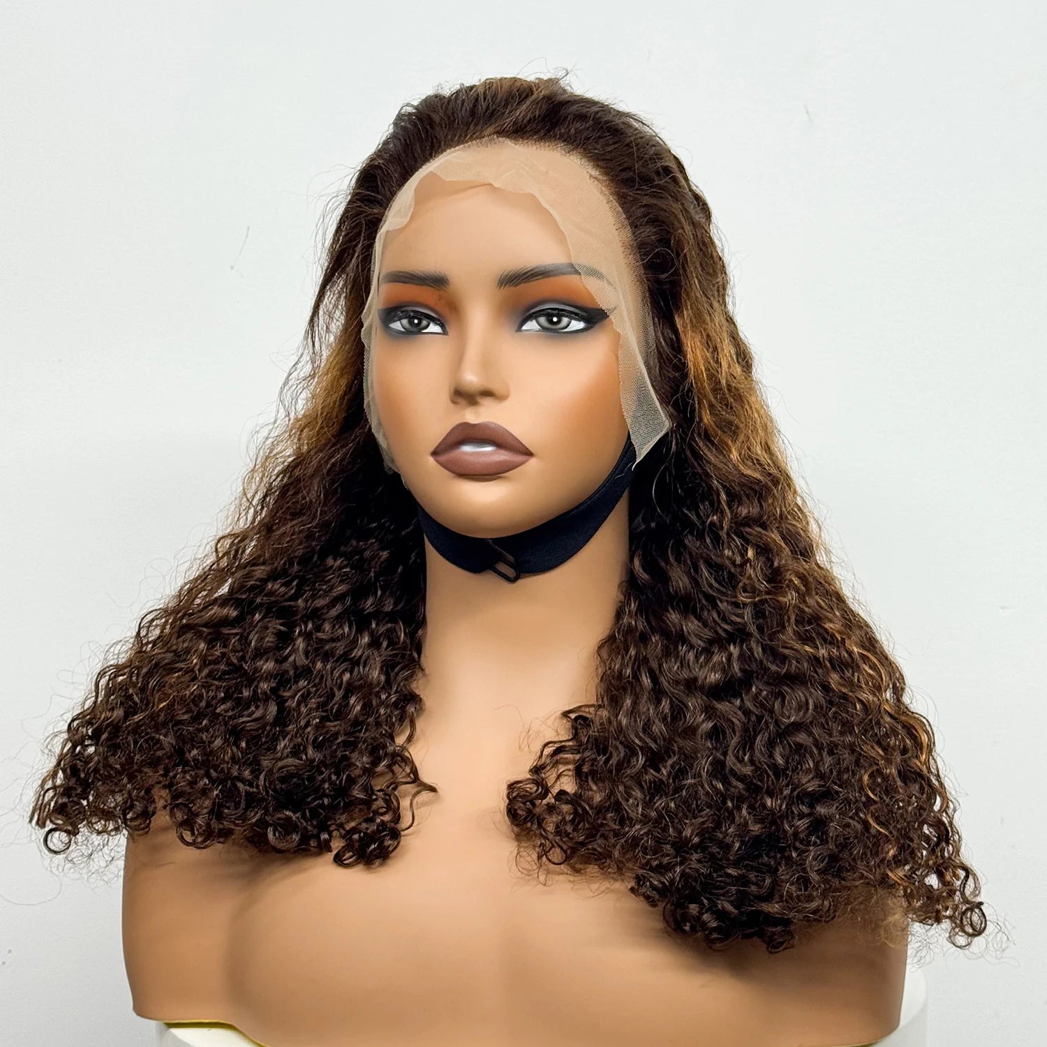 12-22 Inch 280% Density Human Hair Wigs Water Wave Curly Wigs 13x4 Transparent Lace Front Human Hair Wigs For Black Women