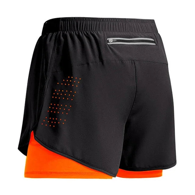 2025 Sport Shorts Men Sportswear Double-deck Training Short Pant Summer 2 In 1 Beach Homme Clothing Jogging Gym Running Shorts