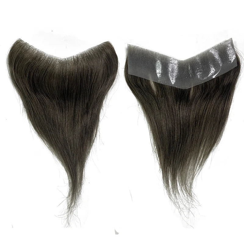 V Frontal Toupee for Men Wigs 2.5x16 Thin Skin PU V Loop Men Toupee Breathable V Style Front Wigs Blonde Color Forehead Hairline