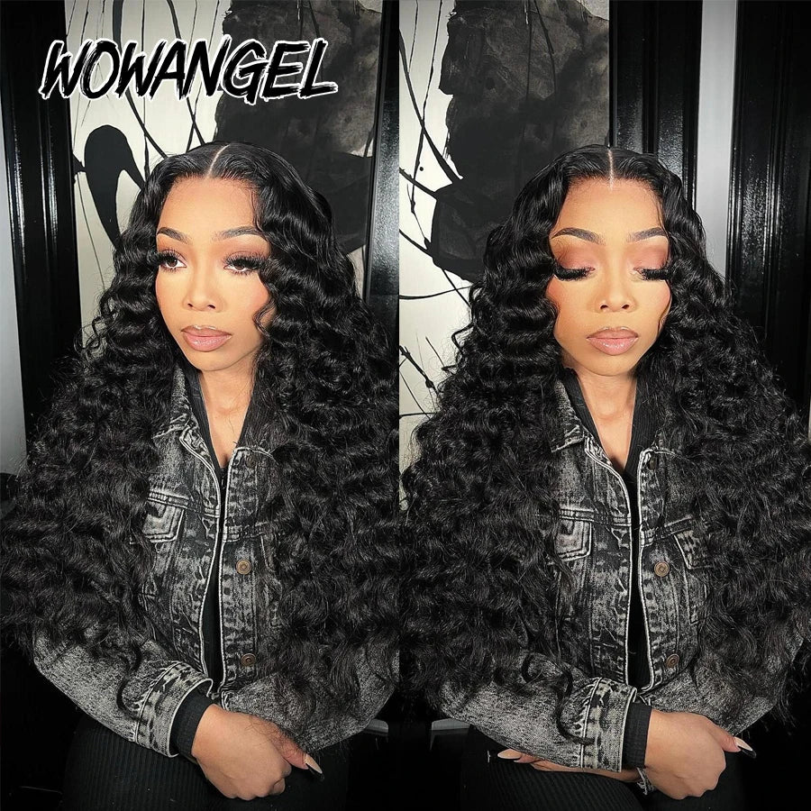 WOWANGEL Burmese Curly 5x5 HD Lace Closure Wig 250% Preplucked Glueless Wigs Human Hair Wig Ready To Wear Burmese Wave For Women
