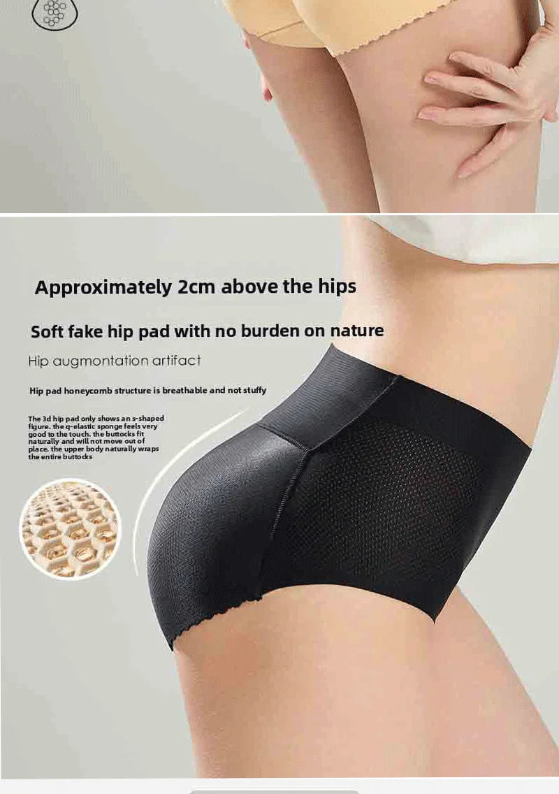 Shapewear Hip Enhancer Panties Women Mid Waist Butt Pad Underwear 1.8cm Padded Body Shaper Butt Lifter Panites