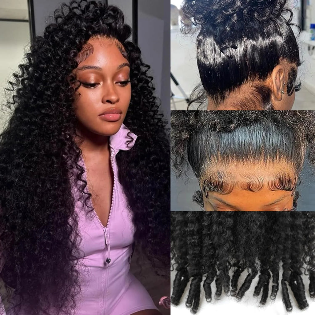 Glueless Curly Buremese Human Hairs