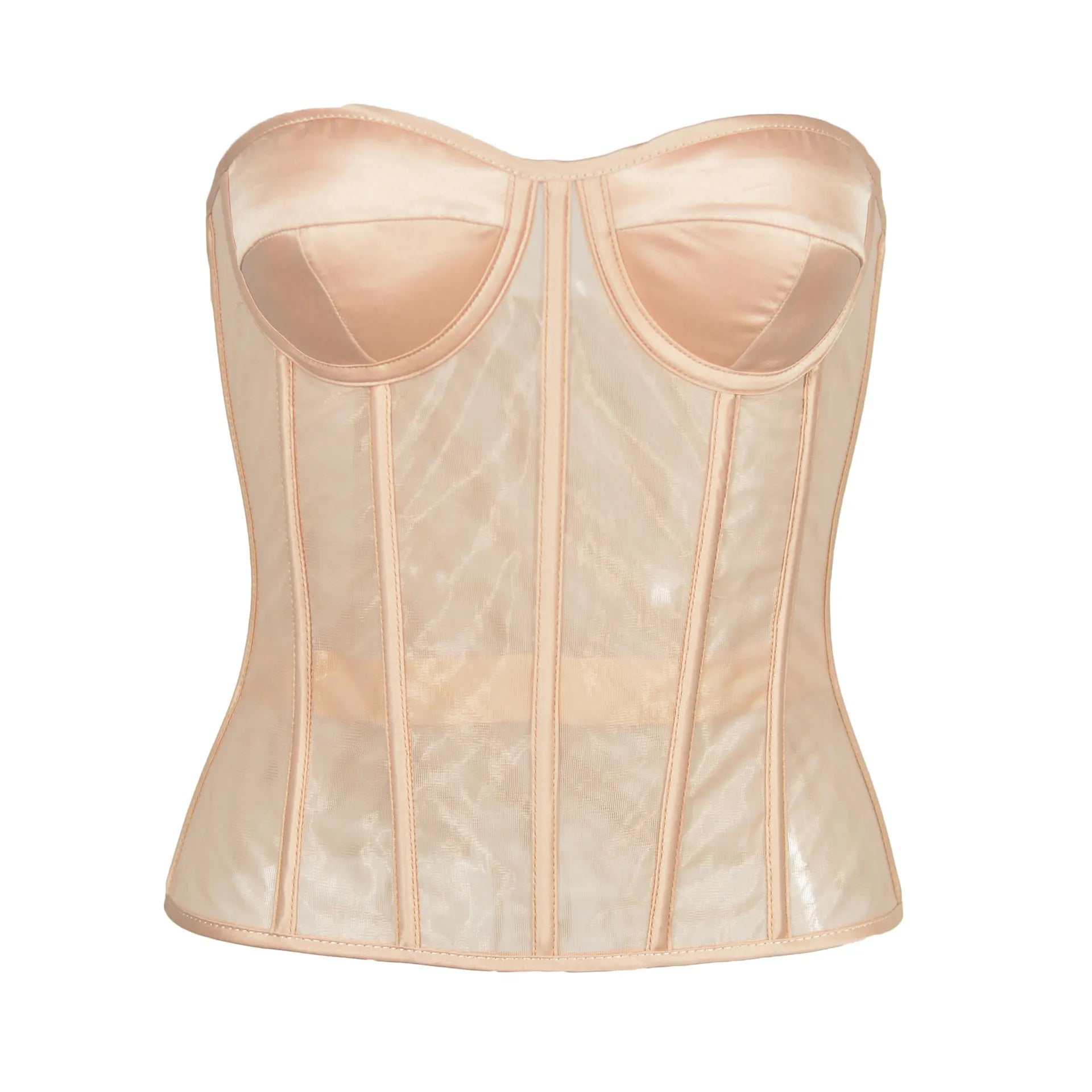 Sexy Thin Body Shaper Underwear Corset Waist Trainer Lingerie Lace Corsets Perspective Mesh Shapewear Women Fashion Clothes Faja