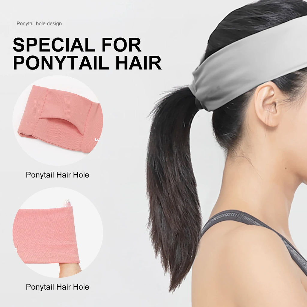 Sport Headband Quick-Drying Non-Slip Hair Band Stretch Elastic Sweatband Breathable Ponytail Gym Running Yoga Sport Headwear