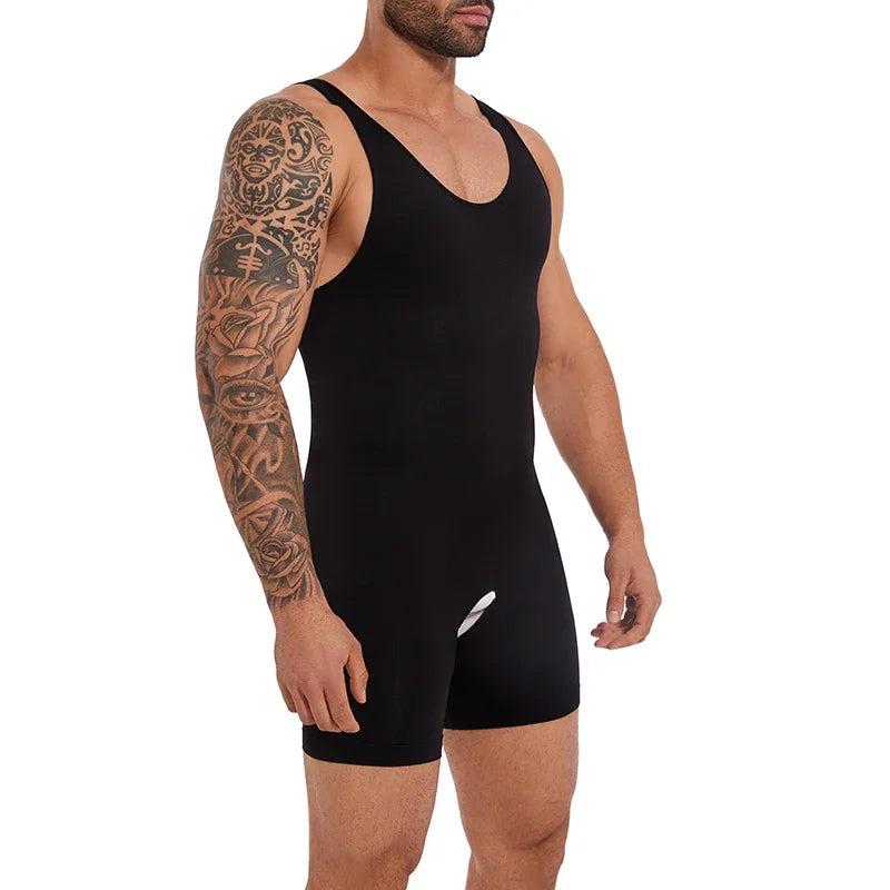 Sleeveless Bodysuit Men Full Body Shaper Compression Undershirt New Shapewear Tummy Control Faja Para Hombres Slimming Vest