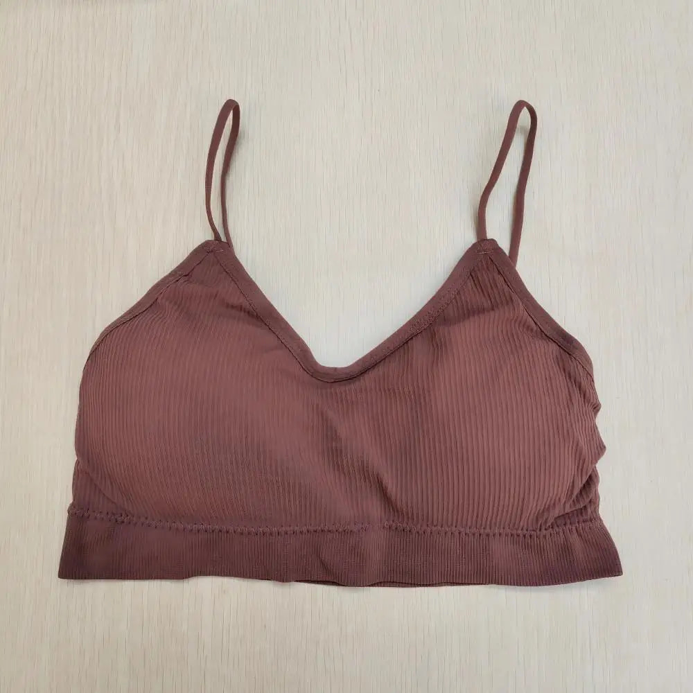 Sexy Sport Bra Top Backless Sports Bra Women Bra Tops Bralette V Neck Brassiere Sport Femme Seamless Underwear Push Up Sport