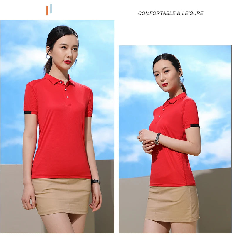 Customized Sport Polo Shirt for Men Women Quick Drying Turn Collar Blouse Golf Wear Mens Design Shirts Pickleball Horse Clothing