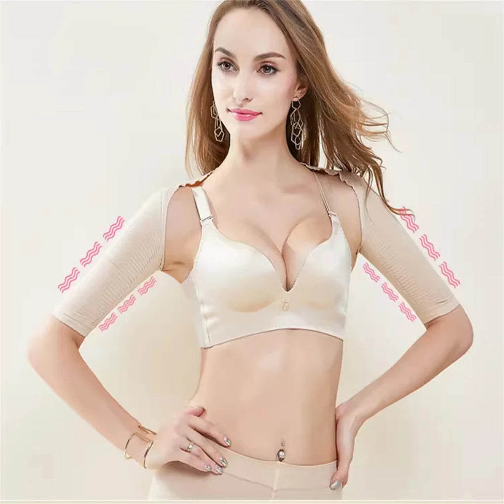 1pcs Women's Shaperwear Sleeves Shoulder Liposuction Thin Arms Shapewear Armslong Corsets Humpback Prevent Running Fishing Cycli