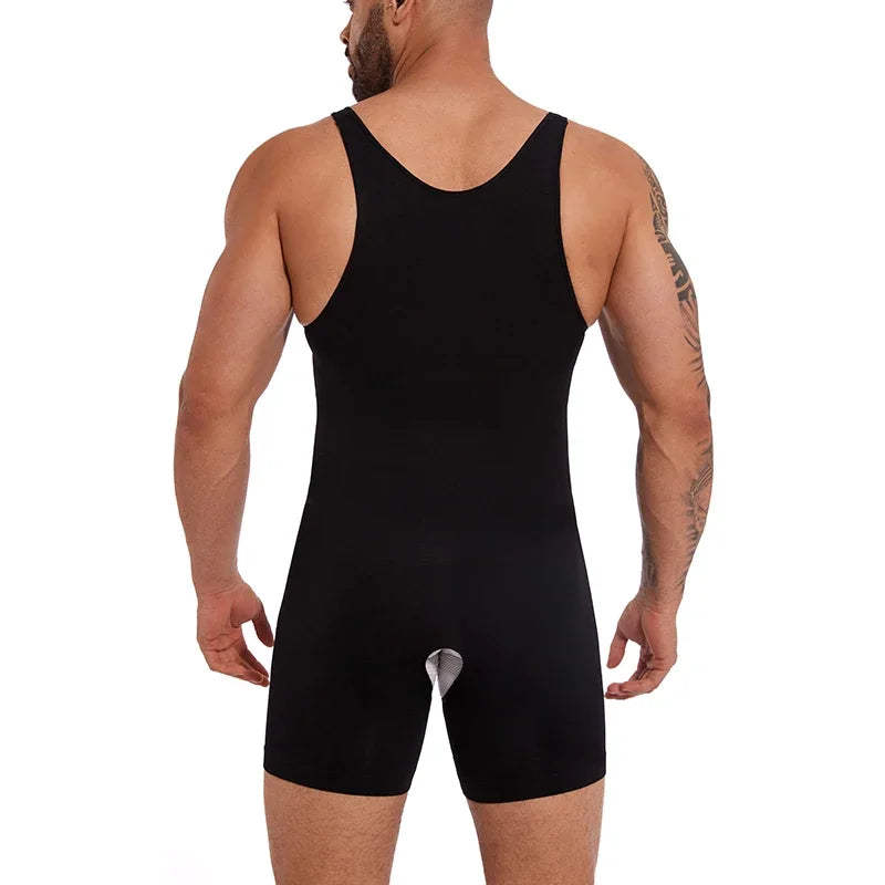Sleeveless Bodysuit Men Full Body Shaper Compression Undershirt New Shapewear Tummy Control Faja Para Hombres Slimming Vest
