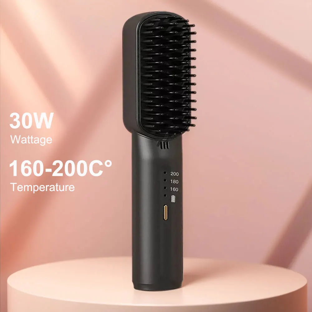 Electric Hot Brush Anti-Scald Hair Straightener