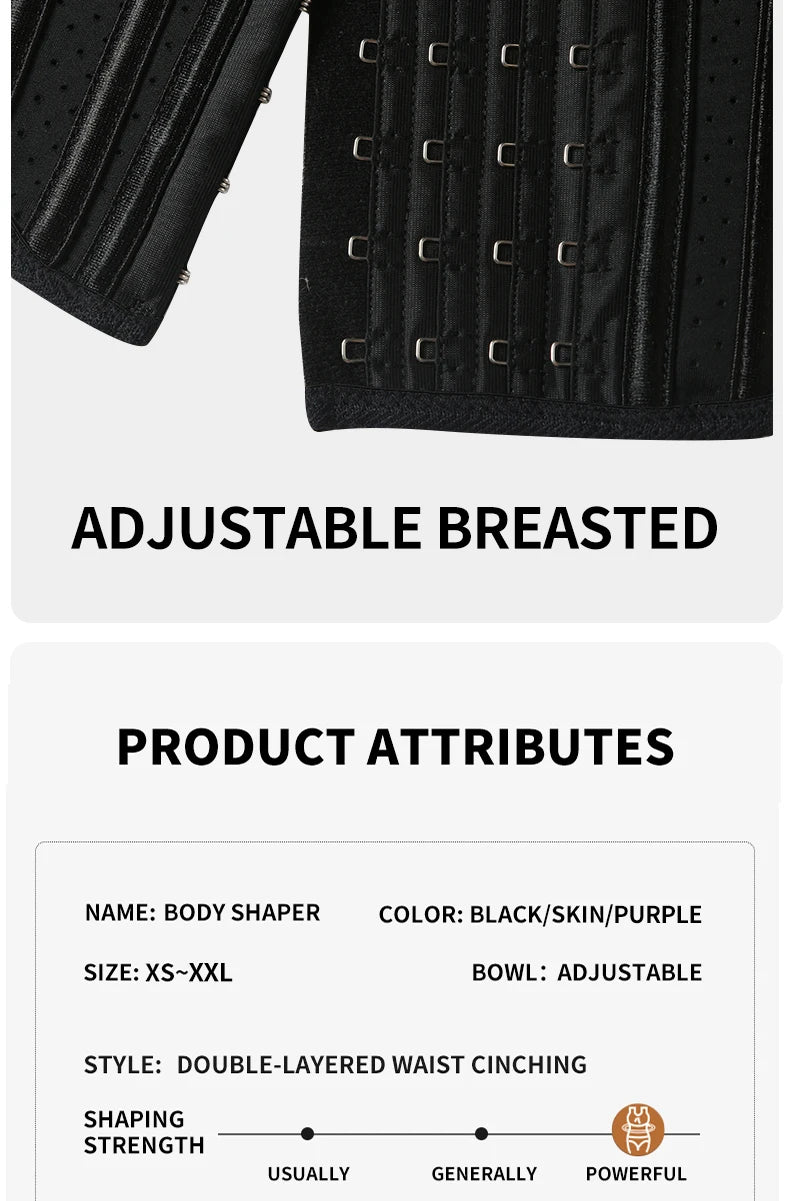 MiiOW U-shaped Waist Trainer Corset Women Shapers Lifted Waist Trainer Steel Bone Slimming Summer Breathable Women's Shapewear