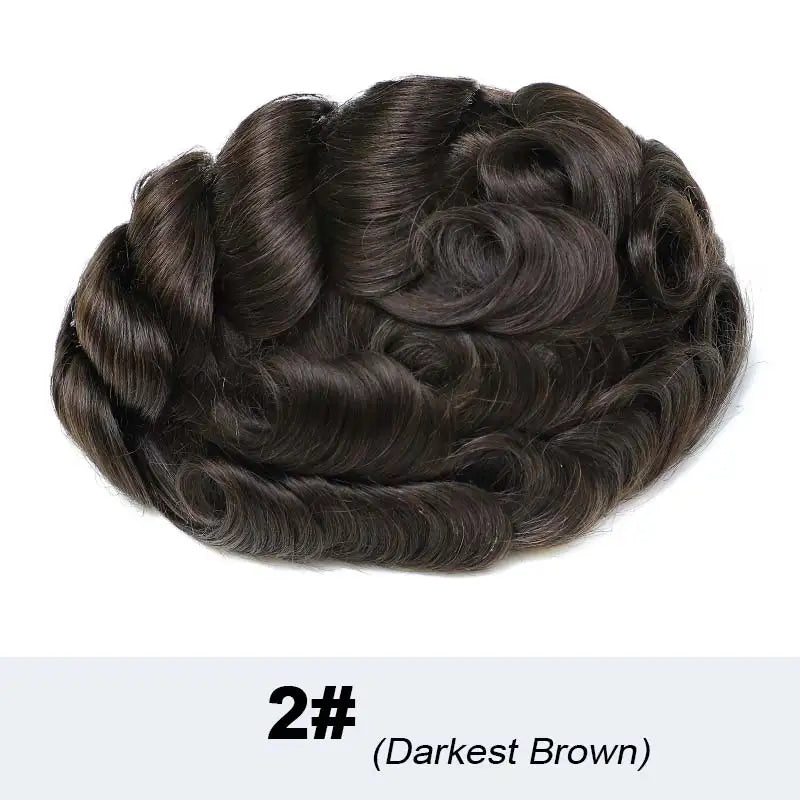 Natural Men's Wig Mono Toupee Human Hair Capillary Male Hair Prosthesis Hair System For Man Double Knots Hairpiece Wigs For Men