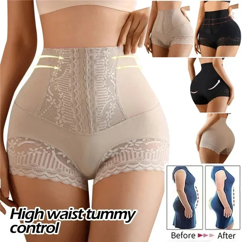 Women's Shapewear Panties High Waist Flat Belly Shorts Butt Lifter Body Shaper Slimming Underwear Postpartum Belly Shaping Panty