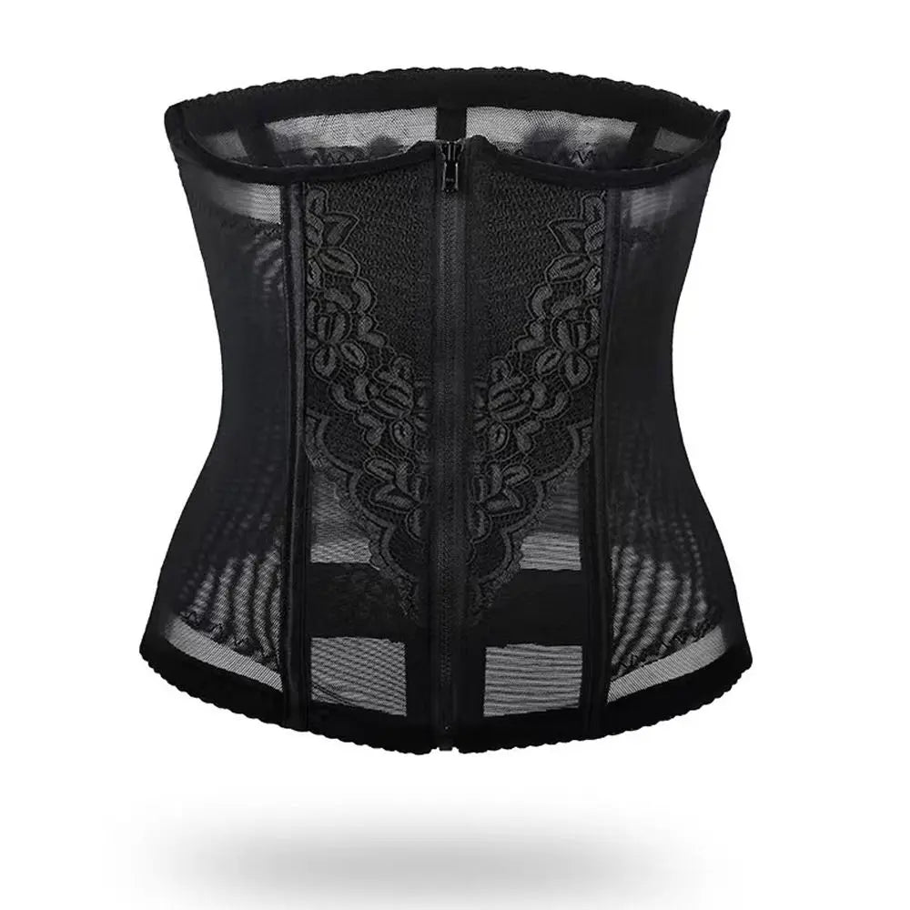 High Quality Breathable Mesh Shapewear Double Buckle Comfortable Body Shaper Belt Slimming Waistband Women