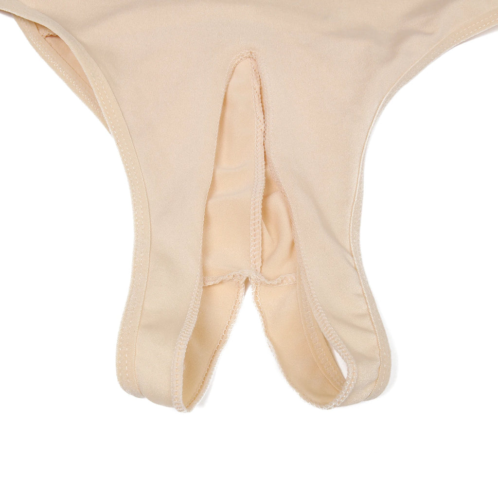 Men Shapewear Bodysuit Tummy Control Sexy Leotard Jock Strap Slimming Sleeveless Open Buttocks One-Piece Undershirt Shaper