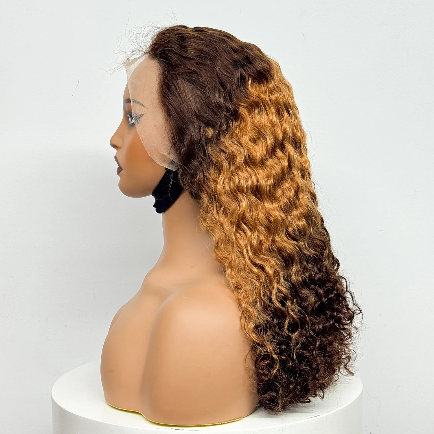 12-22 Inch 280% Density Human Hair Wigs Water Wave Curly Wigs 13x4 Transparent Lace Front Human Hair Wigs For Black Women