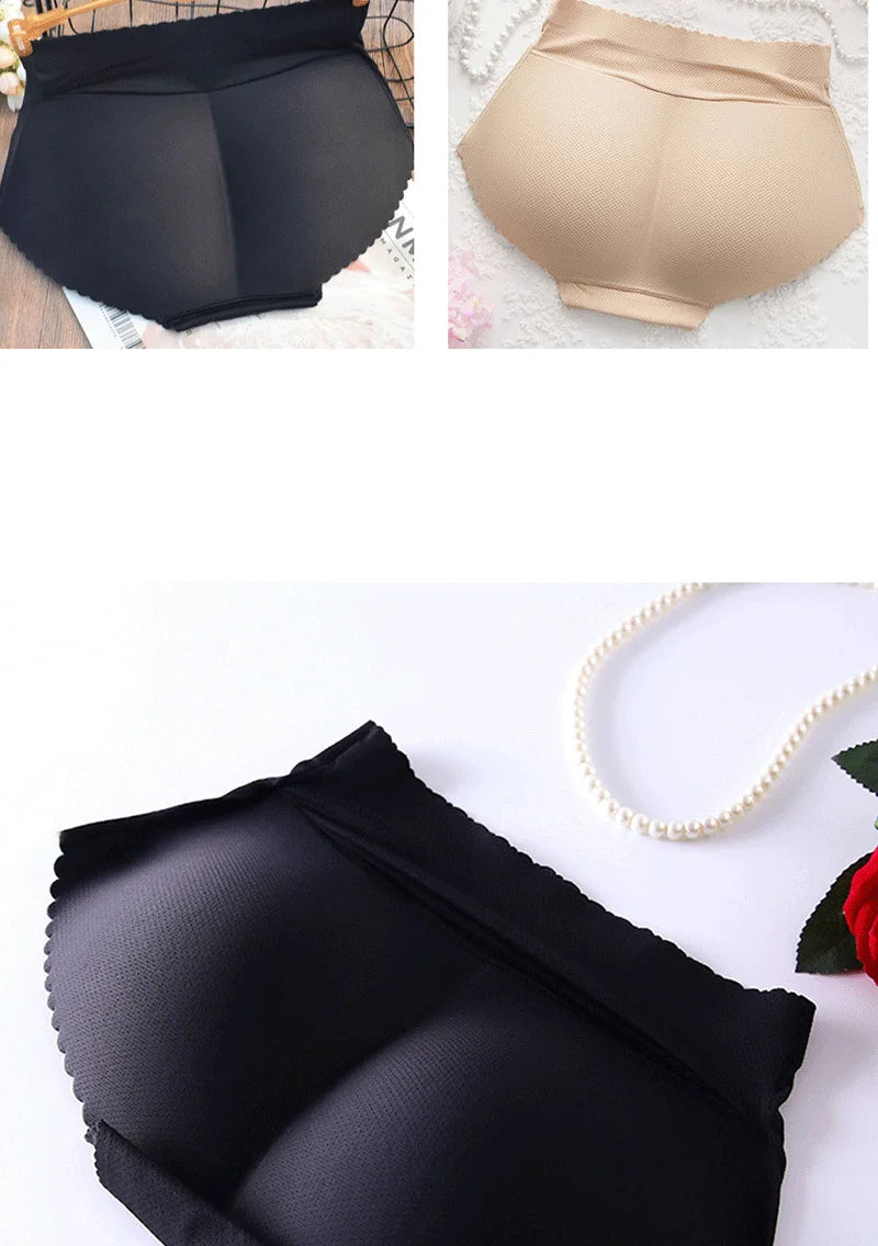 Shapewear Hip Enhancer Panties Women Mid Waist Butt Pad Underwear 1.8cm Padded Body Shaper Butt Lifter Panites