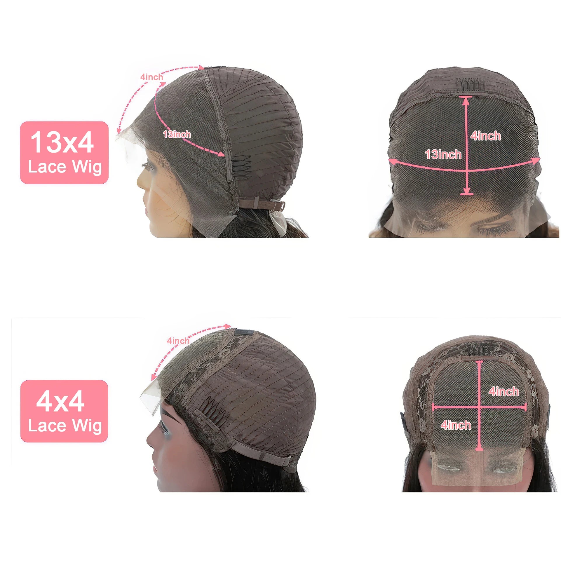 Straight Human Hair Wigs 200% Density 13x4 HD Lace Frontal Wigs Short Bob Wigs Transparent Wigs Brazilian Bob Wigs 14 16Inch