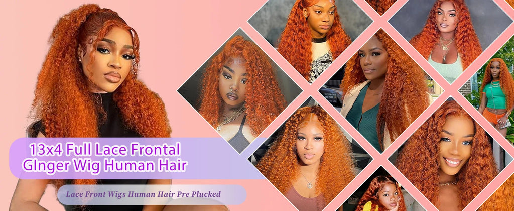 Curly Orange Ginger Brazilian Human Hair
