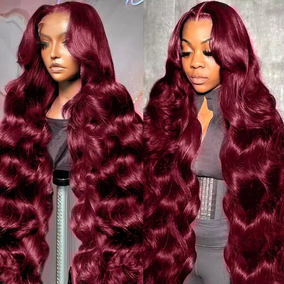 99J Burgundy Body Wave Brazilian Human Hairs