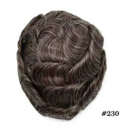 Men Toupee Fine Mono Npu Men's Wig Durable Capillary Prosthesis 6inch Handmade Male Wigs Indian Human Hair Replacement System