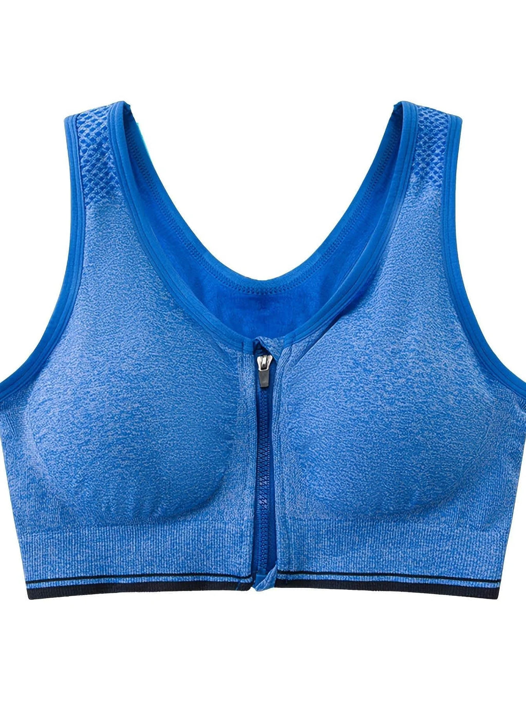 Fitness sports underwear large size front zipper sports chest breathless steel ring running vest yoga running sports underwear