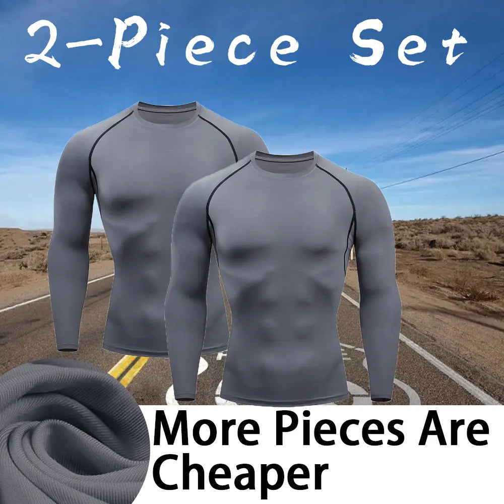 Men Workout Long Sleeve T- shirt Spring Autumn Gym Running Sport Men's T-shirts Fitness Sportswear Outdoor Tops For Men Clothes