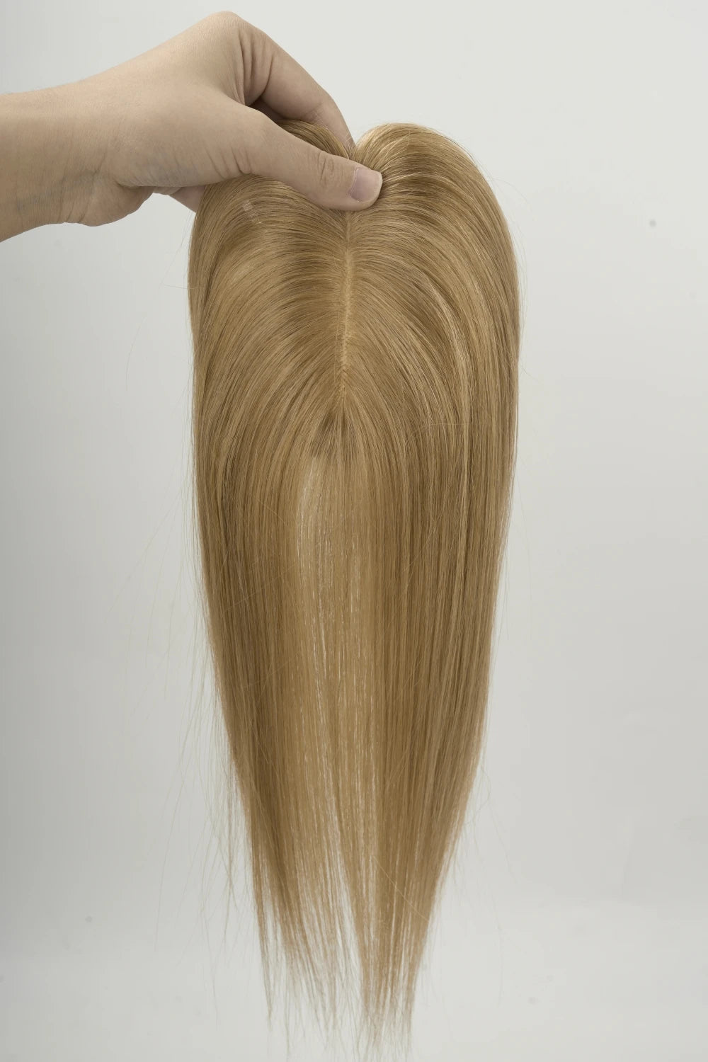 Human Hair Toppers Brown Natural Hair Wig For Women Clips In Hair Toppers 10'' Straight Hair Breathable Machine Made 7x11cm Base