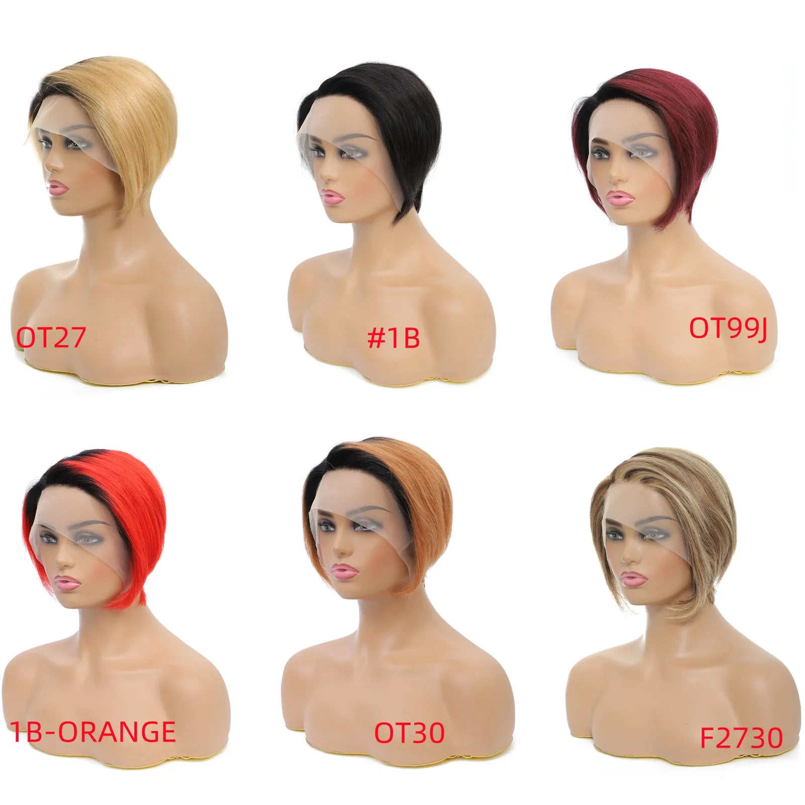 Human Hair Wigs Short Straight Bob Wig T Part Transparent Lace Wig For Women Preplucked Hairline Pixie Cut Wig Perruque Femme