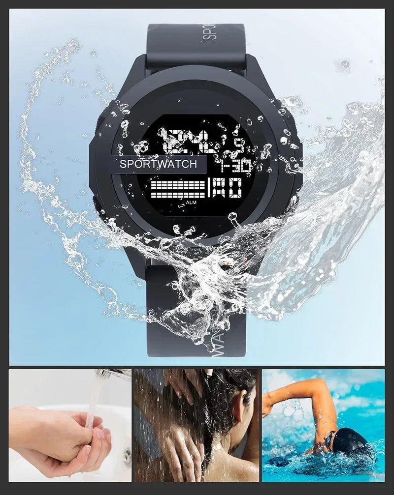 New Sport Watch for Man Digital Wristwatch Stopwatch Luminous Date Week Waterproof Men's  Clock Electronic Watch Relogio