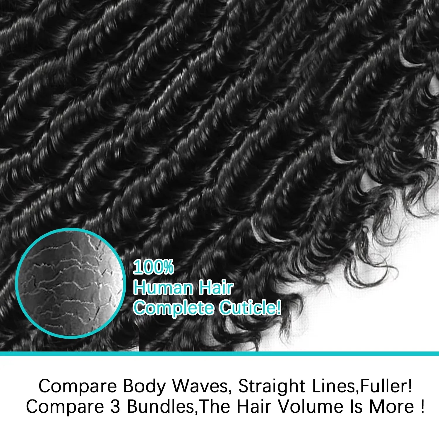 Deep Wave Curly Brazilian Human Hairs  Extensions