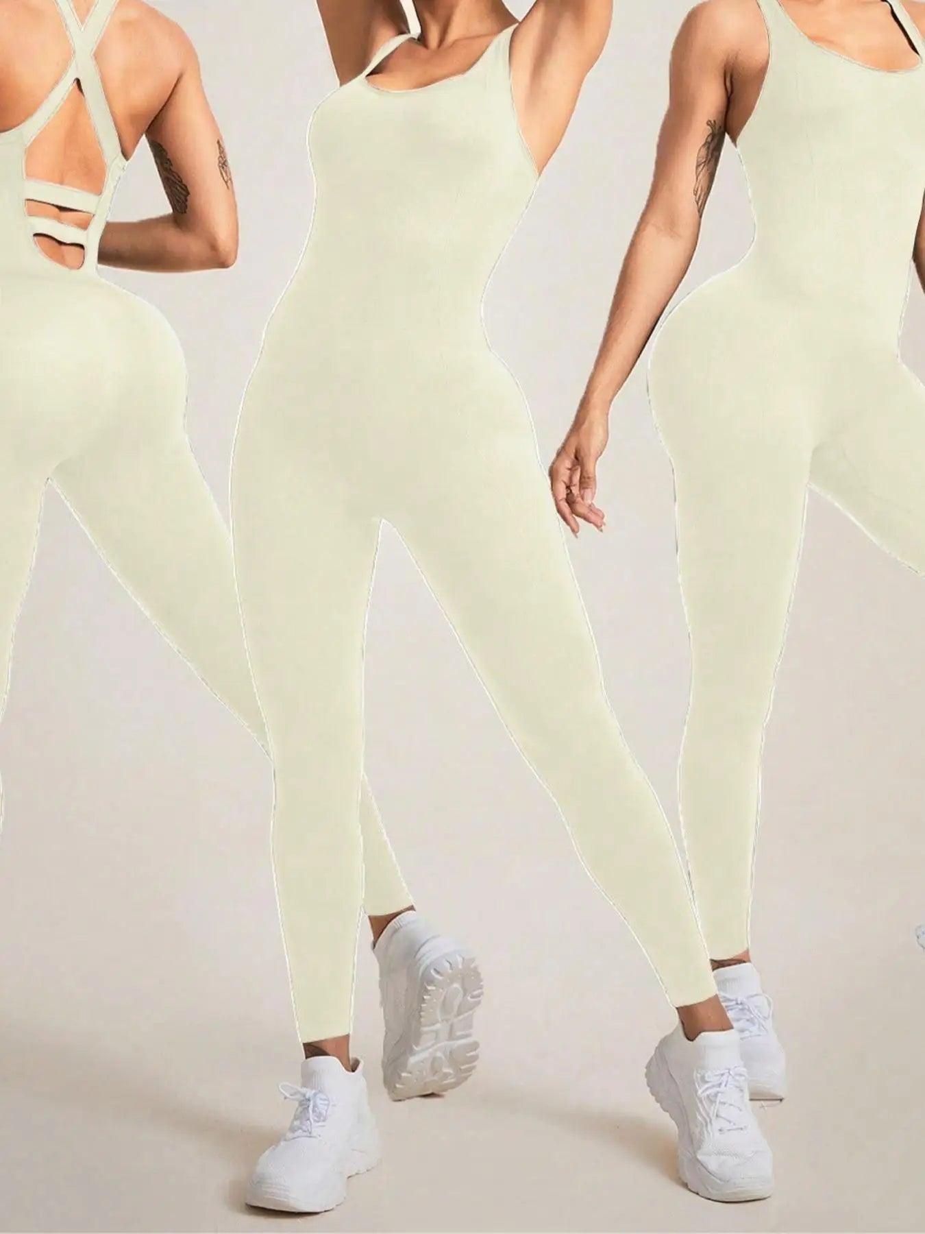 Women's Seamless Shapewear Bodysuit With Tummy Control, CrissCross Straps Backless Body Shaper, Women's Underwear & Shapewear
