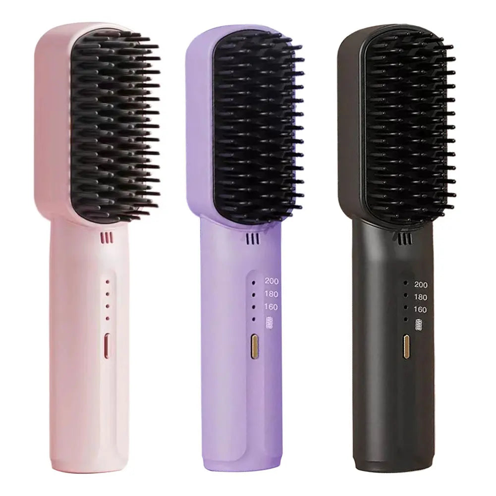 Electric Hot Brush Anti-Scald Hair Straightener