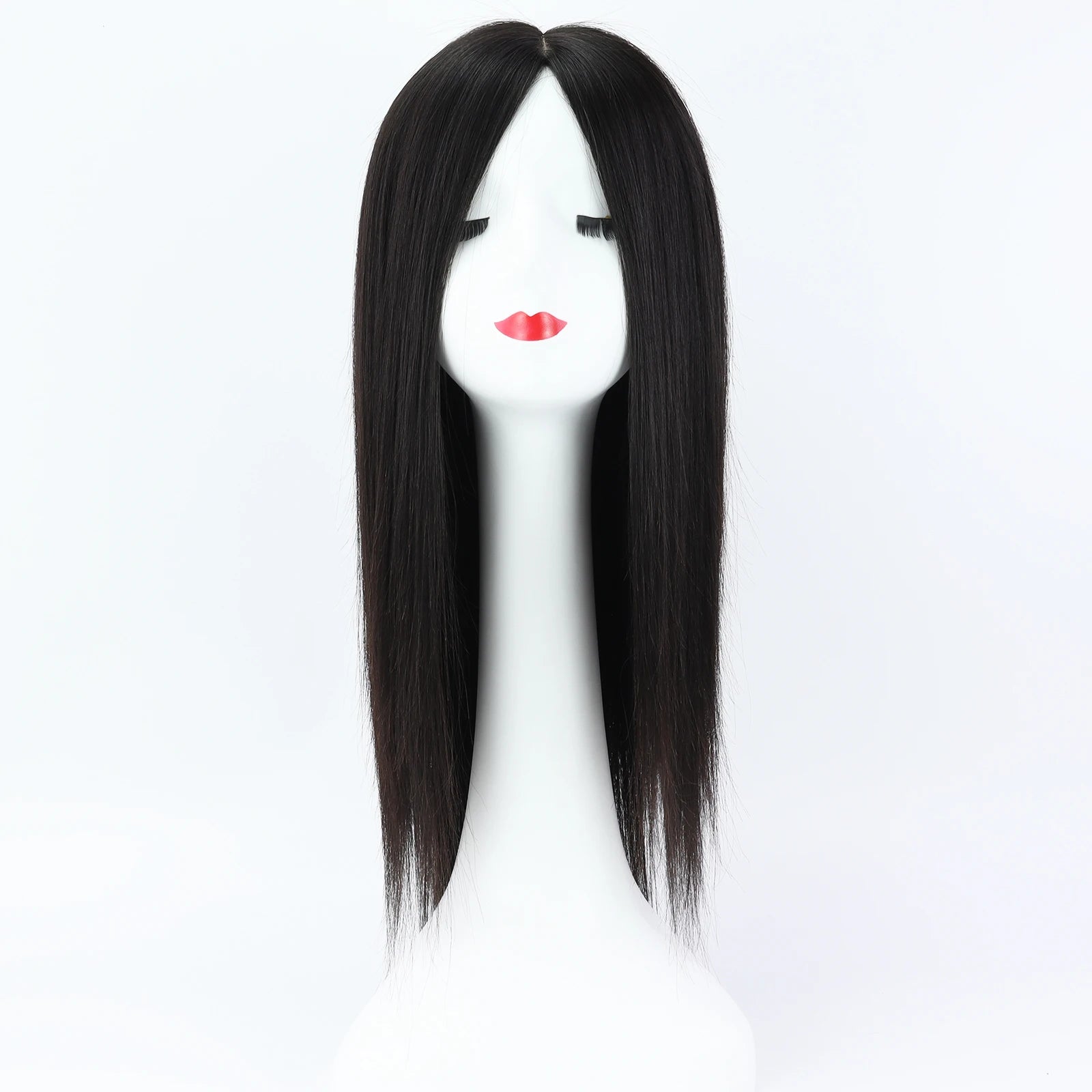Layer Human Hair Wig for Women 6x6" Silk Base Wig with PU Around Medium Brown Hair Wig with Elastic Net Soft Breathable
