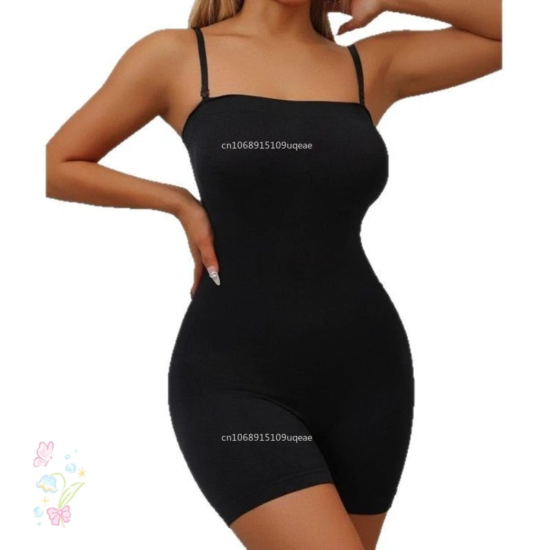 Smoothing Shapewear Bodysuit for Women Tummy Control Body Shaper Waist Trainer Skinny Underwear Off Shoulder Bustier Tube Top