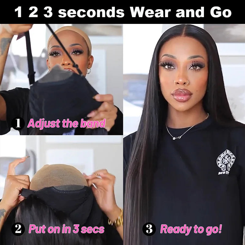 Red Burgundy Bye Bye Knots Wig Blonde Ginger Lace Front Wig 9X6 Glueless Wig Straight Human Hair Wigs Wear Go Pre-Cut Lace Wigs