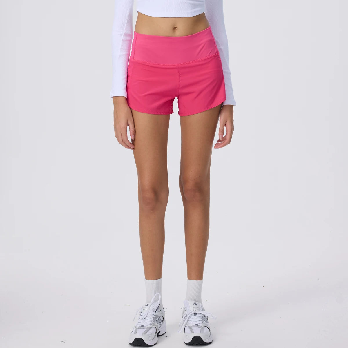 Summer Sports Yoga Wear Light-speed Dry Running Shorts Casual High-waisted Anti-walking Gym Sneakers Cycling Training Clothing