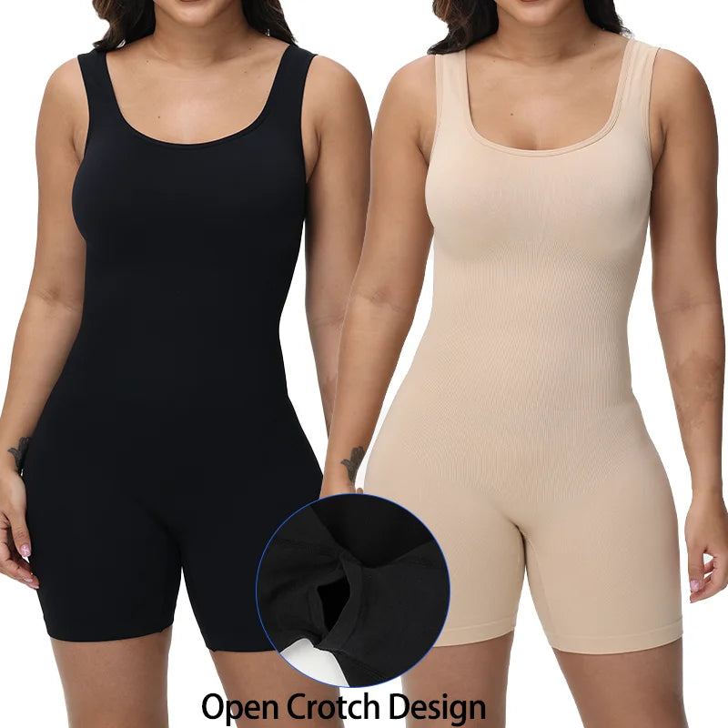 Compression Shapewear for Women Wide Shoulder Full Body Shaper Waist Trainer Tummy Control Underwear Hip Enhancer Sexy Bodysuit