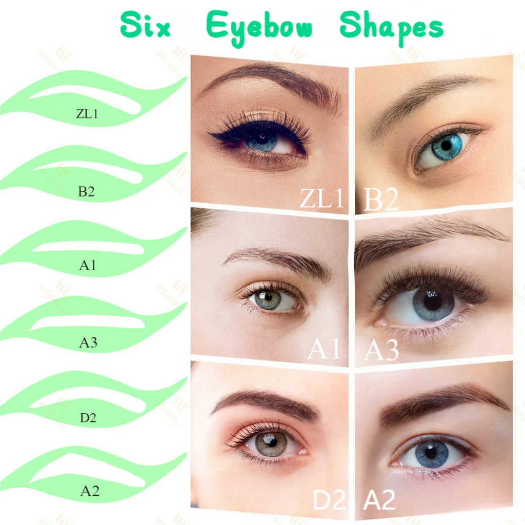 WIGUNDLE Women/Man's Eyebrows Hair Eyebrows Six Style 100% Human Hair Artificial Weaving Lace Workers' Hair Braided Eyebrow Wigs