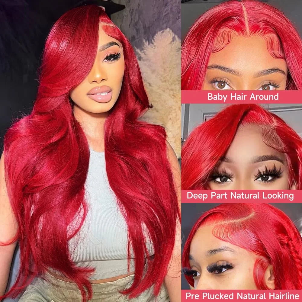 Hot Red Body Wave Brazilian Human Hair